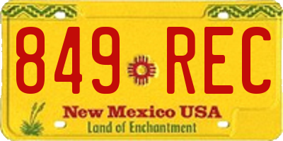 NM license plate 849REC