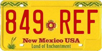 NM license plate 849REF