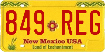 NM license plate 849REG