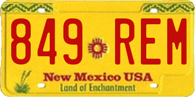 NM license plate 849REM