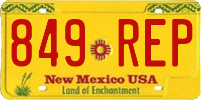 NM license plate 849REP