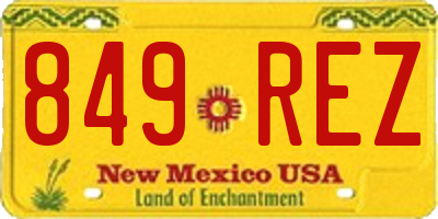 NM license plate 849REZ