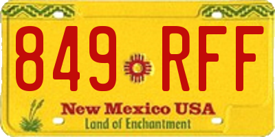 NM license plate 849RFF