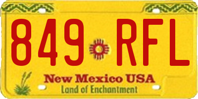 NM license plate 849RFL