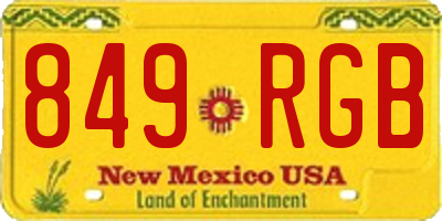 NM license plate 849RGB