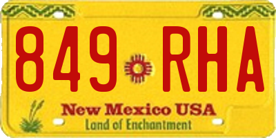 NM license plate 849RHA
