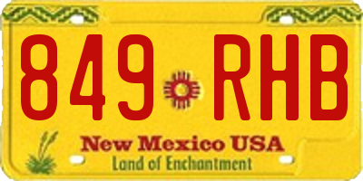 NM license plate 849RHB