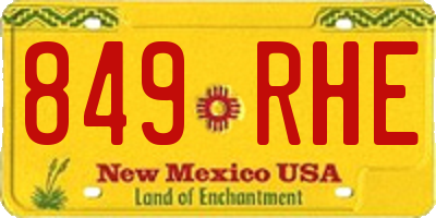 NM license plate 849RHE