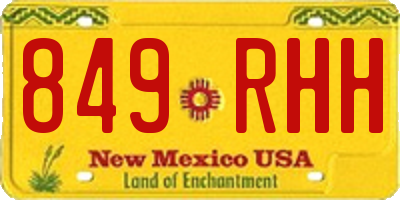 NM license plate 849RHH