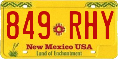 NM license plate 849RHY