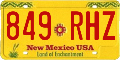 NM license plate 849RHZ
