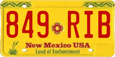 NM license plate 849RIB