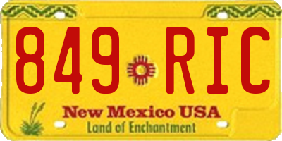 NM license plate 849RIC