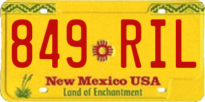 NM license plate 849RIL
