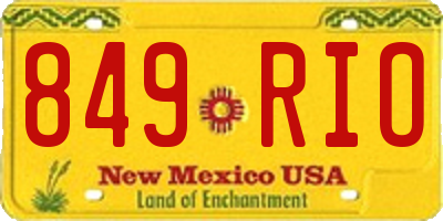 NM license plate 849RIO