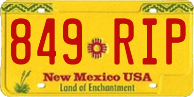 NM license plate 849RIP