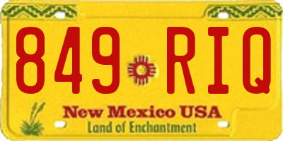 NM license plate 849RIQ