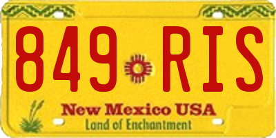 NM license plate 849RIS