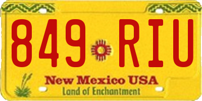 NM license plate 849RIU