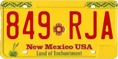 NM license plate 849RJA