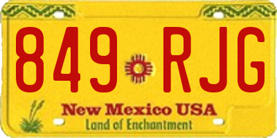 NM license plate 849RJG