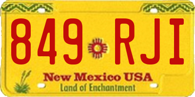NM license plate 849RJI