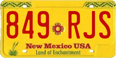 NM license plate 849RJS