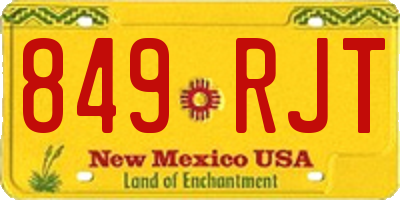 NM license plate 849RJT