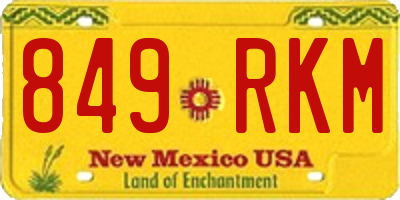 NM license plate 849RKM