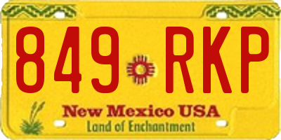 NM license plate 849RKP