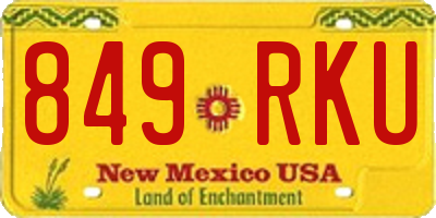 NM license plate 849RKU