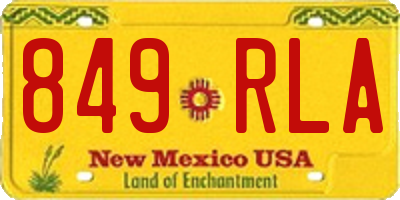 NM license plate 849RLA