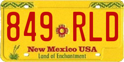 NM license plate 849RLD