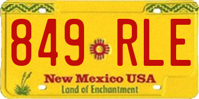 NM license plate 849RLE