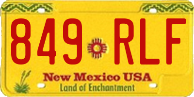 NM license plate 849RLF