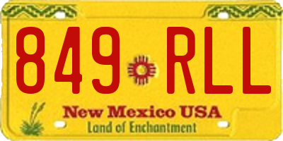 NM license plate 849RLL