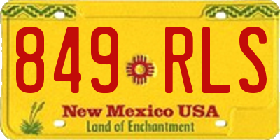NM license plate 849RLS