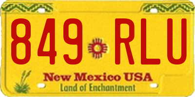 NM license plate 849RLU