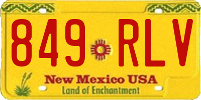 NM license plate 849RLV
