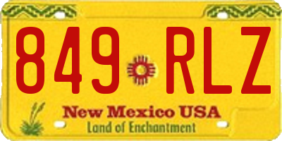 NM license plate 849RLZ