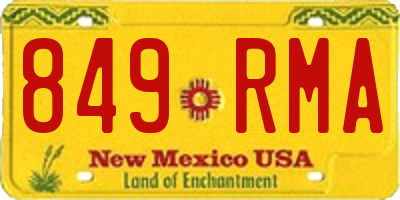 NM license plate 849RMA