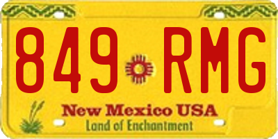 NM license plate 849RMG