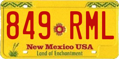 NM license plate 849RML