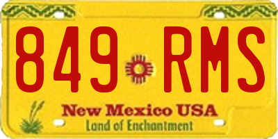 NM license plate 849RMS