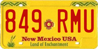 NM license plate 849RMU