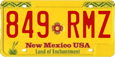 NM license plate 849RMZ