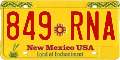 NM license plate 849RNA