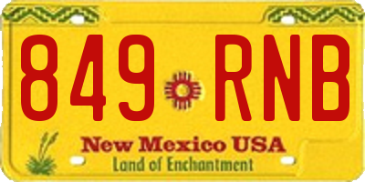 NM license plate 849RNB