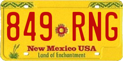 NM license plate 849RNG
