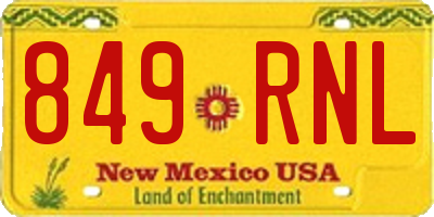 NM license plate 849RNL